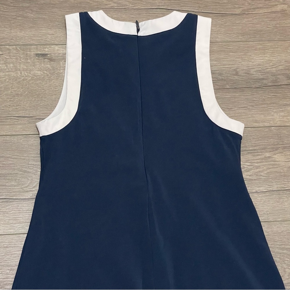 Abercrombie & Fitch High Neck Traveler Mini Dress Tennis Shorts Navy XS Petite - Picture 7 of 9